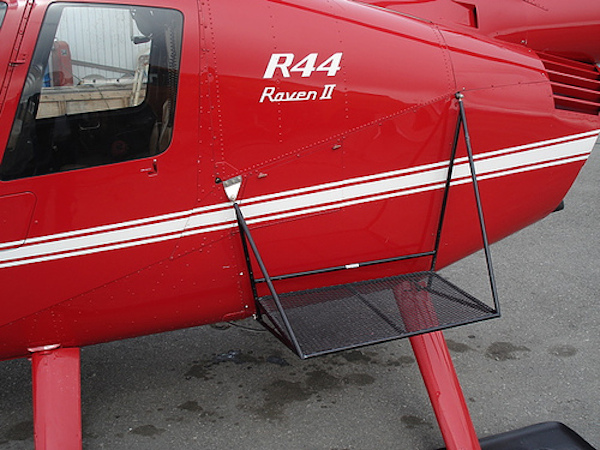 Installed Cargo Rack R44 Helicopter
